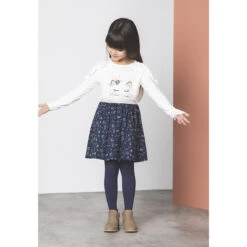 Jupe Imprimée Bleue Pour Enfant Fille -Orchestra HFIP26 BLF 10 X