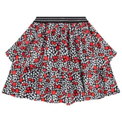 Jupe Volantée Pour Enfant Fille à Motif Floral Et Taille élastiquée