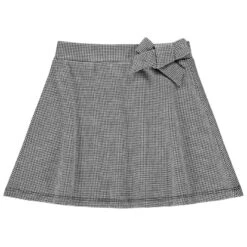 Jupe Patineuse Motif Pied De Poule Pour Enfant Fille