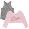 Ensemble Débardeur Et Crop Top Sport Pour Enfant Fille