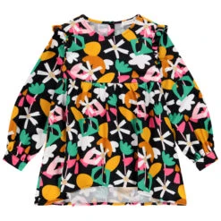 Tunique Manches Longues à Motif Floral Pour Enfant Fille