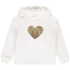 Sweat à Capuche En Sherpa à Coeur En Sequins Pour Enfant Fille