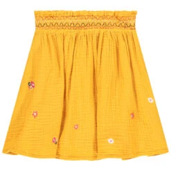Jupe Jaune à Fleurs Pour Enfant Fille