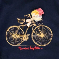 T-shirt Manches Longues à Volants Et Print Vélo Pour Enfant Fille -Orchestra HFIP4S BLF 3 X