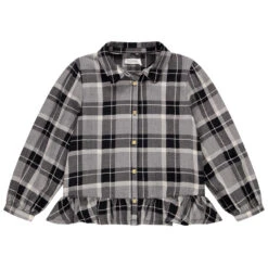 Chemise Manches Longues à Carreaux Pour Enfant Fille