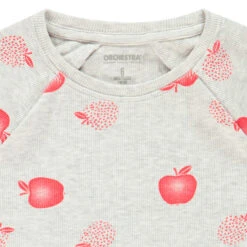 Pyjama En Maille Côtelée Imprimé Pommes Pour Fille -Orchestra HFIP59 BGM 3 X