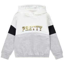 Sweat En Molleton à Capuche Esprit Vintage Pour Enfant Fille