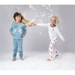 Pyjama En Velours Motif Chat Et Coeurs Pour Enfant Fille -Orchestra HFIP5J ECR 12 X