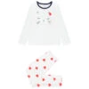 Pyjama En Velours Motif Chat Et Coeurs Pour Enfant Fille