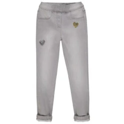 Jegging Effet Délavé Avec Coeurs En Sequins Pour Fille