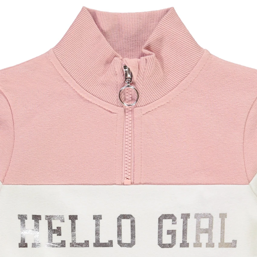 Sweat En Molleton à Col Zippé Pour Fille 3 Sweat En Molleton à Col Zippé Pour Fille – Image 3