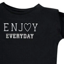 T-shirt Manches Longues à Message En Relief Pour Enfant Fille -Orchestra HFIP71 NOI 3 X