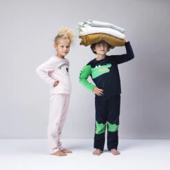 Pyjama En Polaire Rose à Message Pour Enfant Fille -Orchestra HFIP7H ROC 12 X