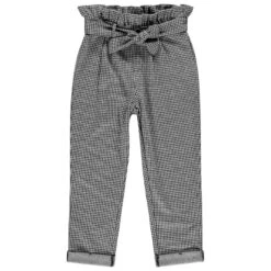 Pantalon Taille Haute Motif Pied De Poule Pour Enfant Fille