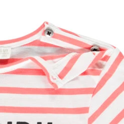 T-shirt Mixte Enfant Manches Courtes Style Marinière -Orchestra HFIP82 BLA 3 X