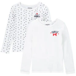 Lot De 2 Maillots De Corps Pour Enfant Fille