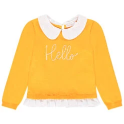 Pull En Tricot Effet 2 En 1 à Col Claudine Pour Enfant Fille