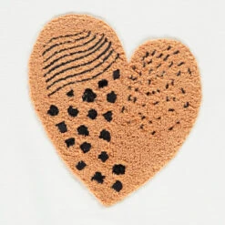 T-shirt Manches Courtes Avec Coeur En Sherpa Pour Enfant Fille -Orchestra HFIP95 ECR 3 X