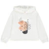 Sweat En Molleton à Capuche Print Graphique Pour Enfant Fille
