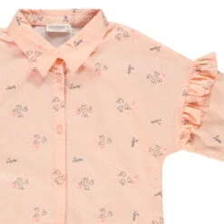 Chemise Manches Longues Rose Imprimée à Nouer Pour Enfant Fille -Orchestra HFIP9F ROC 3 X