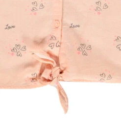 Chemise Manches Longues Rose Imprimée à Nouer Pour Enfant Fille -Orchestra HFIP9F ROC 4 X