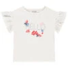 T-shirt Manches Courtes Volantées Pour Enfant Fille
