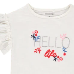 T-shirt Manches Courtes Volantées Pour Enfant Fille -Orchestra HFIP9U ECR 3 X