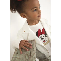 T-shirt Manches Longues Print Minnie Disney à Strass Pour Fille -Orchestra HFIP9V ECR 11 X