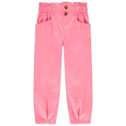 Pantalon En Lyocell Rose Pour Enfant Fille