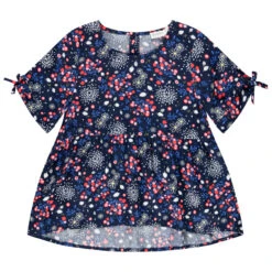 Tunique Manches Courtes à Imprimé Fleuris Pour Fille