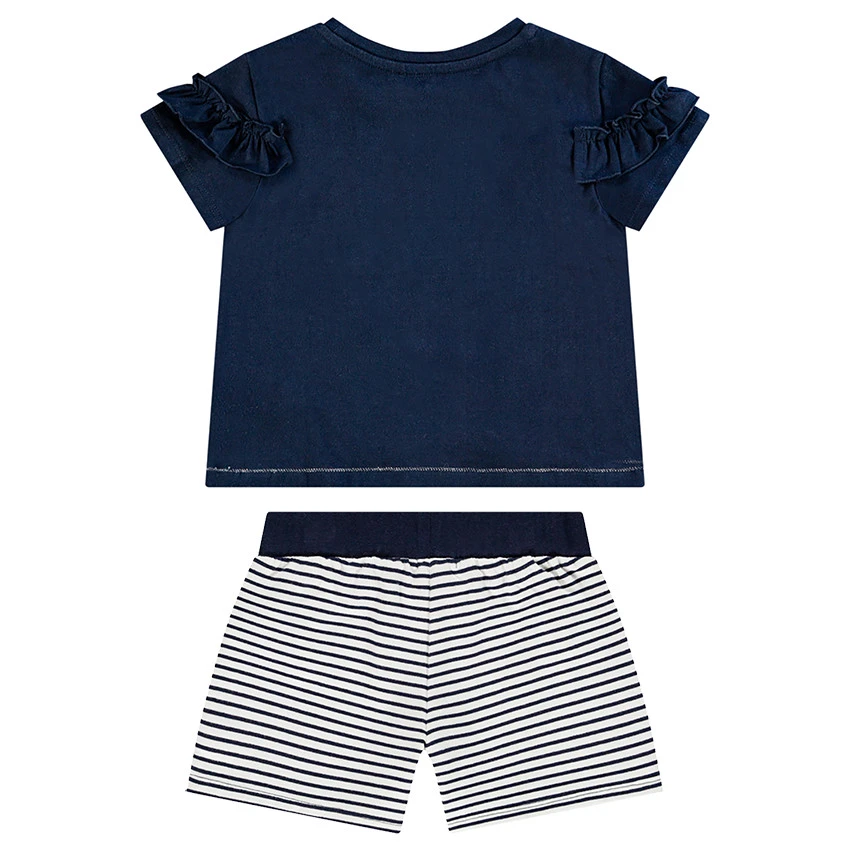 Ensemble De Plage T-shirt + Short Pour Fille 2 Ensemble De Plage T-shirt + Short Pour Fille – Image 2