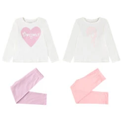Lot De 2 Pyjamas En Coton Bio Pour Fille