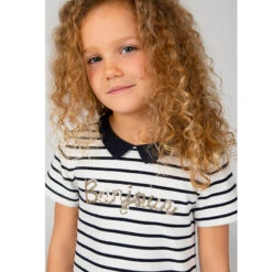 Robe En Maille Manches Courtes Effet 2-en-1 Pour Bébé Fille -Orchestra HFIPD2 ECR 4 X