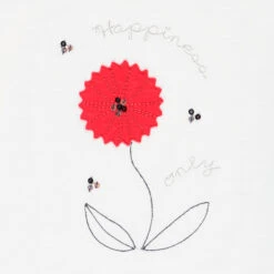 T-shirt Manches Courtes Patch Fleur Brodé Pour Fille -Orchestra HFIPD8 ECR 3 X