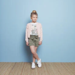 Short En Toile Avec Noeud Pour Fille -Orchestra HFIPDB VEM 12 X