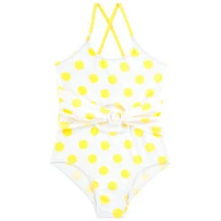 Maillot De Bain 1 Pièce Imprimé Pois Pour Fille