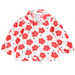 Chemise Manches Courtes Imprimé Coquelicots Pour Fille