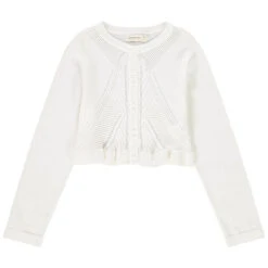 Gilet En Tricot Ajouré Pour Fille