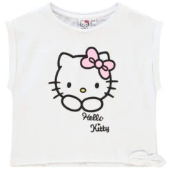 T-shirt Forme Boîte à Manches Courtes Hello Kitty Pour Fille
