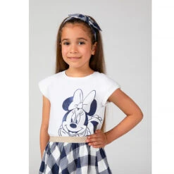 T-shirt Forme Boîte Manches Courtes Print Minnie Disney Pour Fille -Orchestra HFIPG0 BLA 3 X