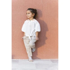 Chemise Manches Courtes Avec Col Brodé Pour Fille -Orchestra HFIPGJ BGM 4 X