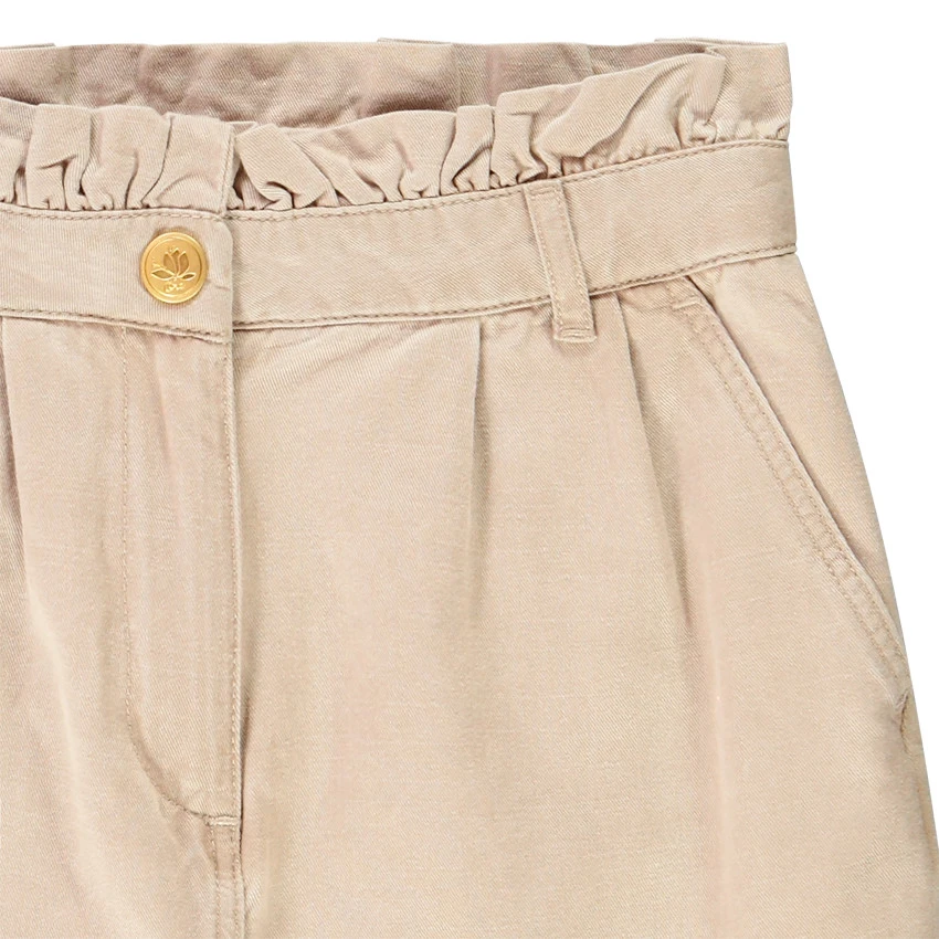 Pantalon En Toile Uni Pour Fille 3 Pantalon En Toile Uni Pour Fille – Image 3