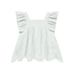 Tunique Manches Courtes Brodée Pour Fille