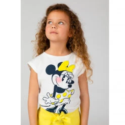 T-shirt Manches Courtes Print Minnie (Disney) Pour Fille -Orchestra HFIPGU BLA 3 X
