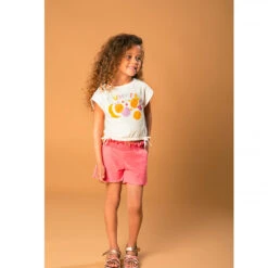 T-shirt Forme Boîte Print Fruits Pour Fille -Orchestra HFIPH7 BLA 5 X