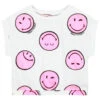 T-shirt Forme Boîte Manches Courtes Imprimé SmileyWorld Pour Fille