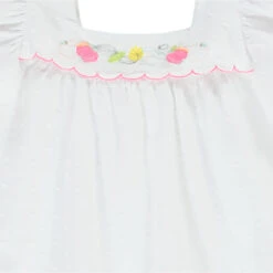 Tunique En Plumetis Manches Courtes Volantées Pour Fille -Orchestra HFIPHU BLA 3 X