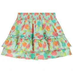 Jupe Courte En Voile De Coton Imprimé Fruits Pour Fille