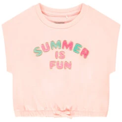 T-shirt Forme Boîte Avec Patch Bouclette Pour Fille