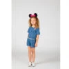 Combishort En Denim Broderies Minnie (Disney) Pour Fille